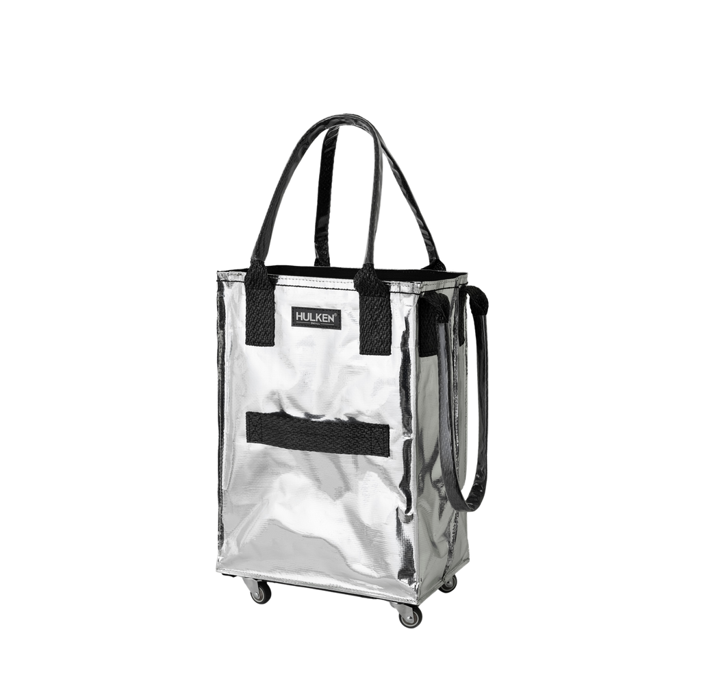 HULKEN s シルバー Silver Tote Bag | Foldable Bag on Wheels – HULKEN®