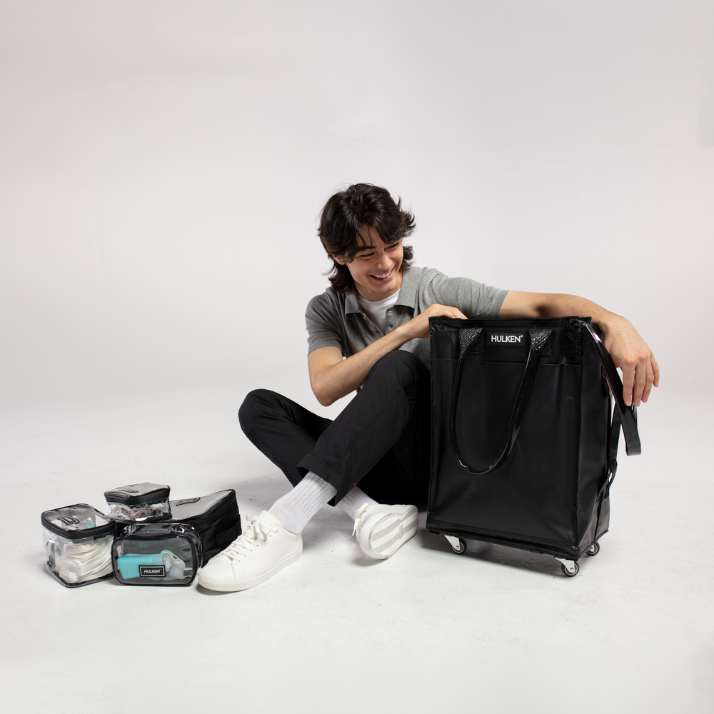 Lightweight, Foldable, Travel Rolling Tote