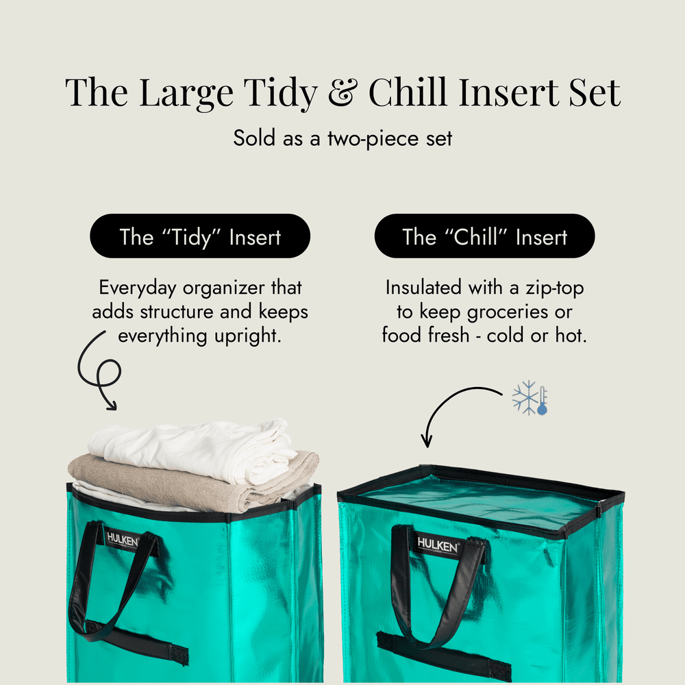 Tidy & Chill Inserts Teal | Foldable & Easy to Clean - Hulken®