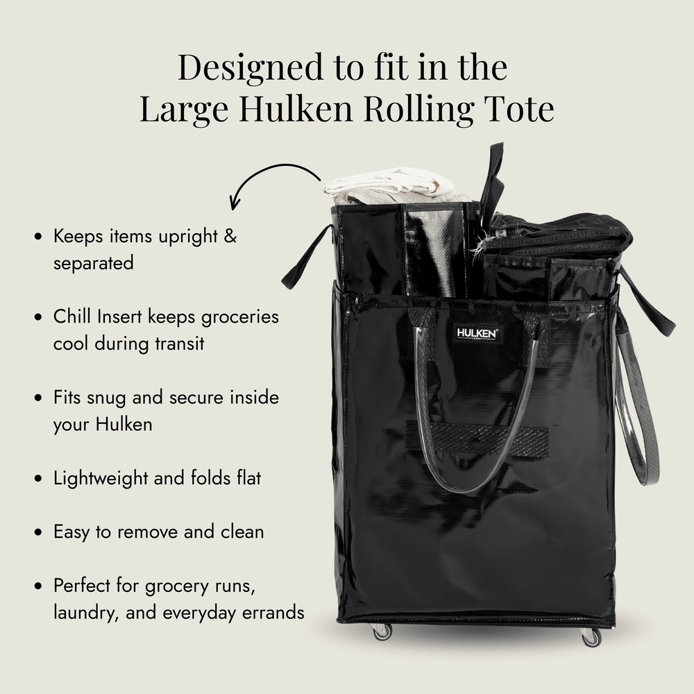 Tidy & Chill Inserts Black | Foldable & Insulated - Hulken®