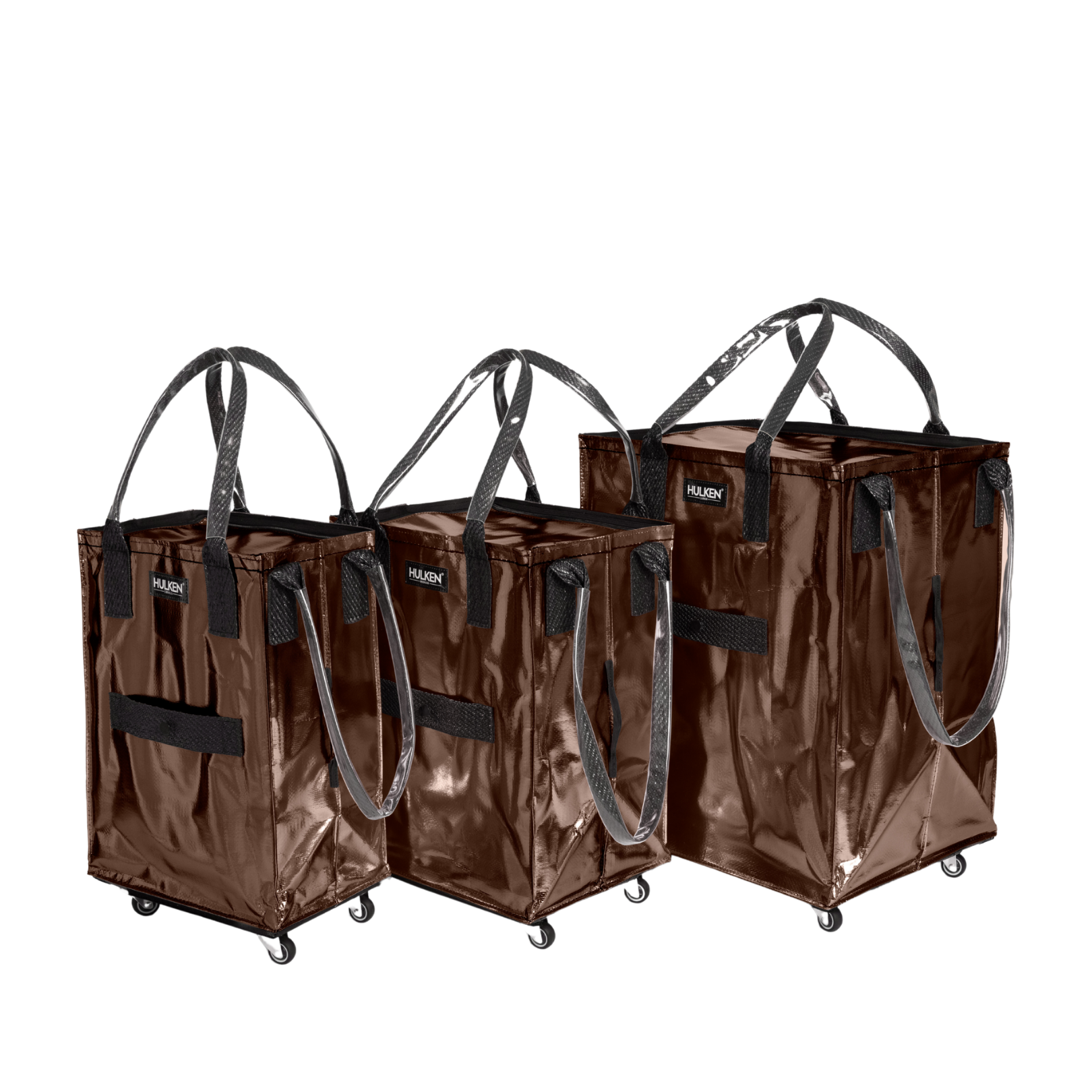 Chocolate Brown Tote Bag | Foldable Bag on Wheels – HULKEN®