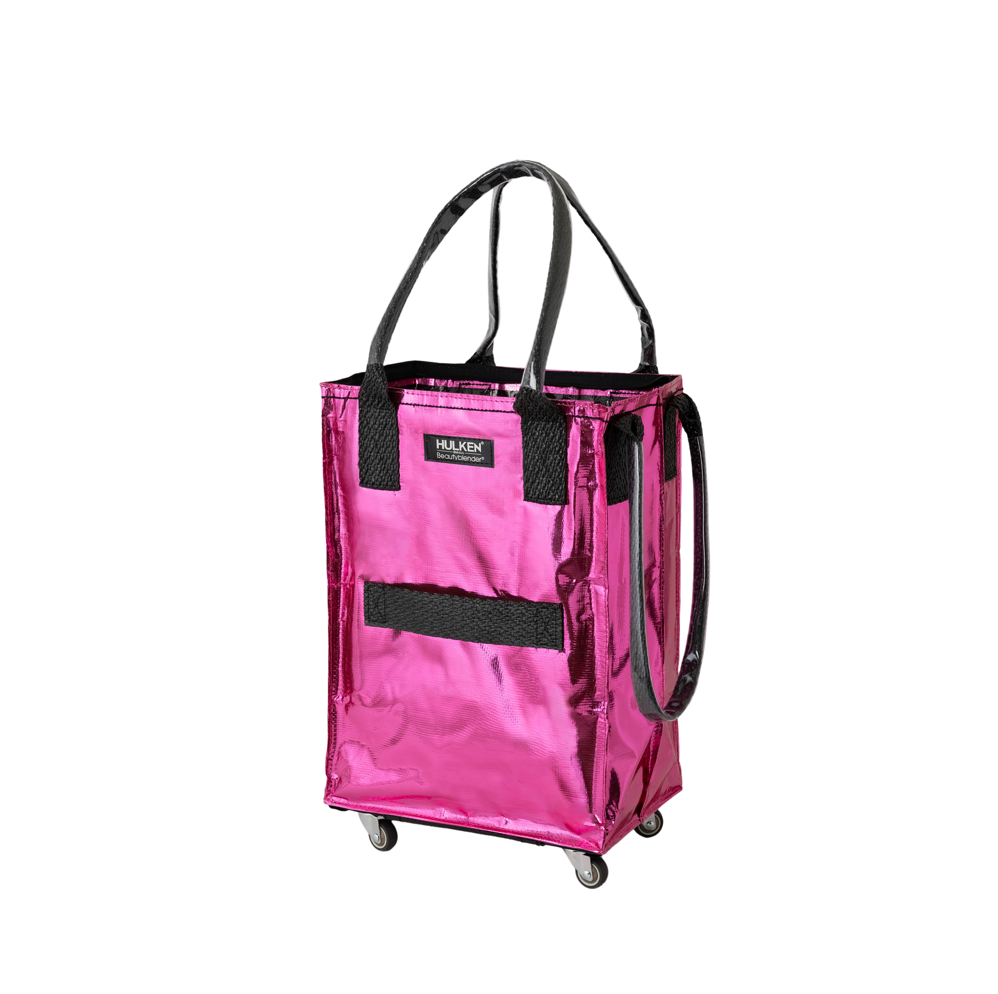HULKEN LARGE ローリングトートバッグ ピンク Beautyblender Pink Tote Bag | Rolling Bag on Wheels – HULKEN®