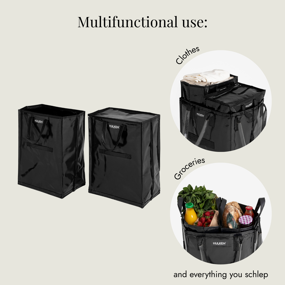 Tidy & Chill Inserts Black | Foldable & Insulated - Hulken®