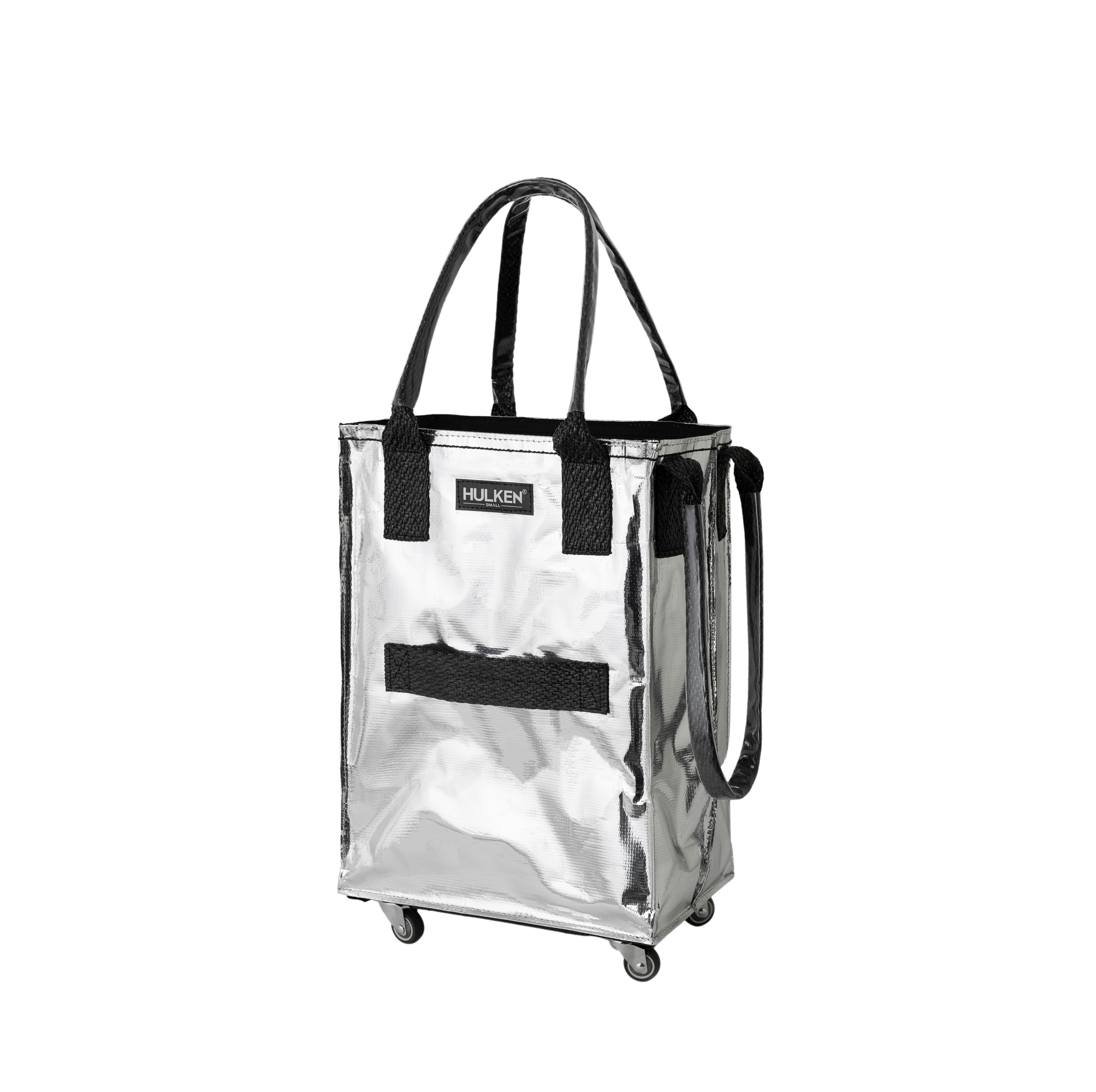 Silver Tote Bag | Foldable Bag on Wheels – HULKEN®